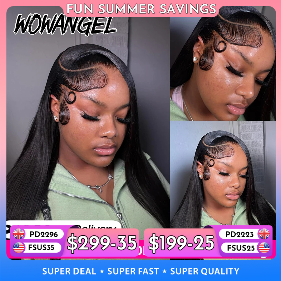 Lace Front Wig - WOWANGEL Straight Lace Front Wigs 100%
