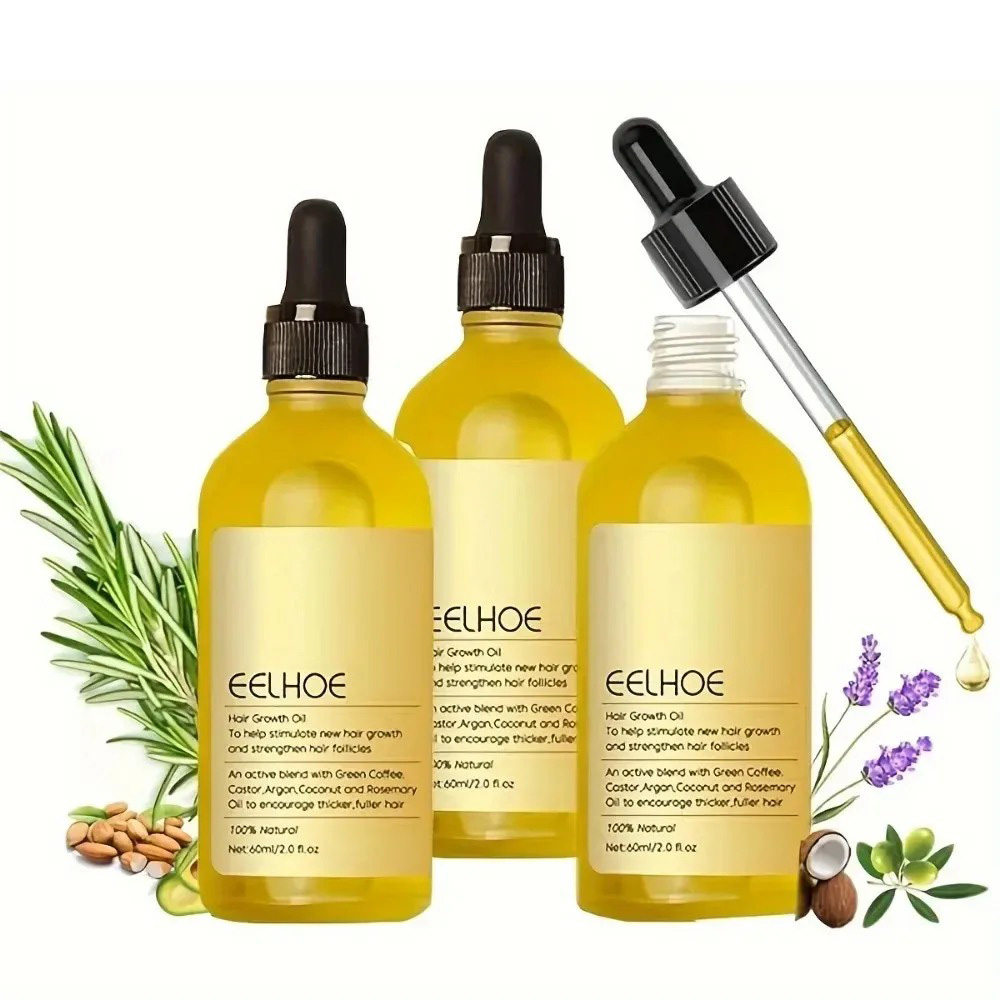 Hair Care Korean Products - 1/2/3pcs Natural Hair Growth Oil Rosemary