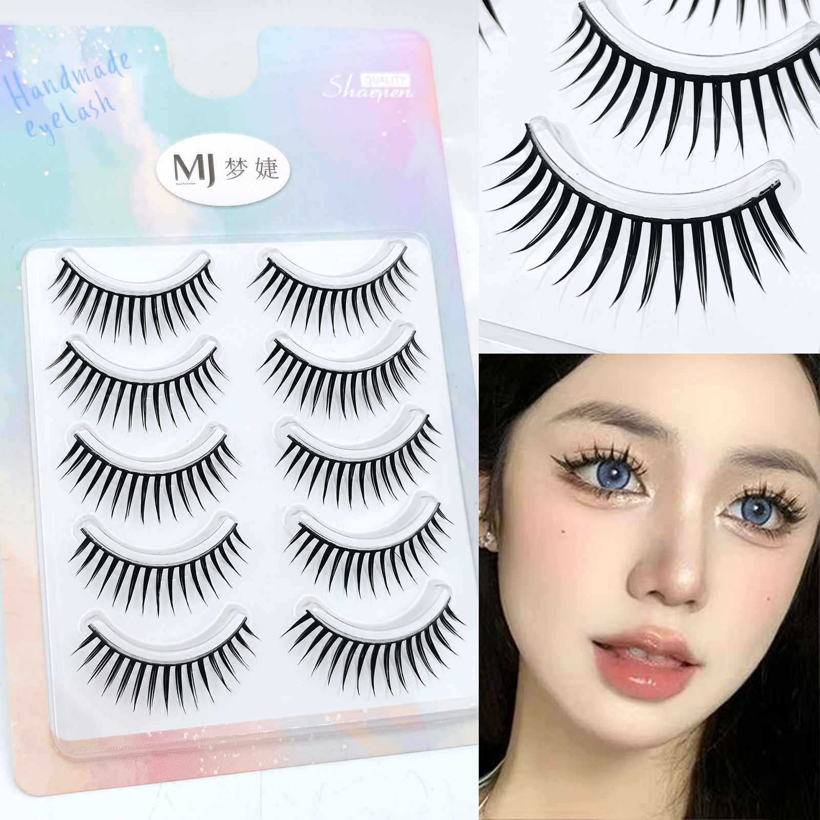 Hair Care Korean Products - Dramatic False Eyelashes Manga Style C