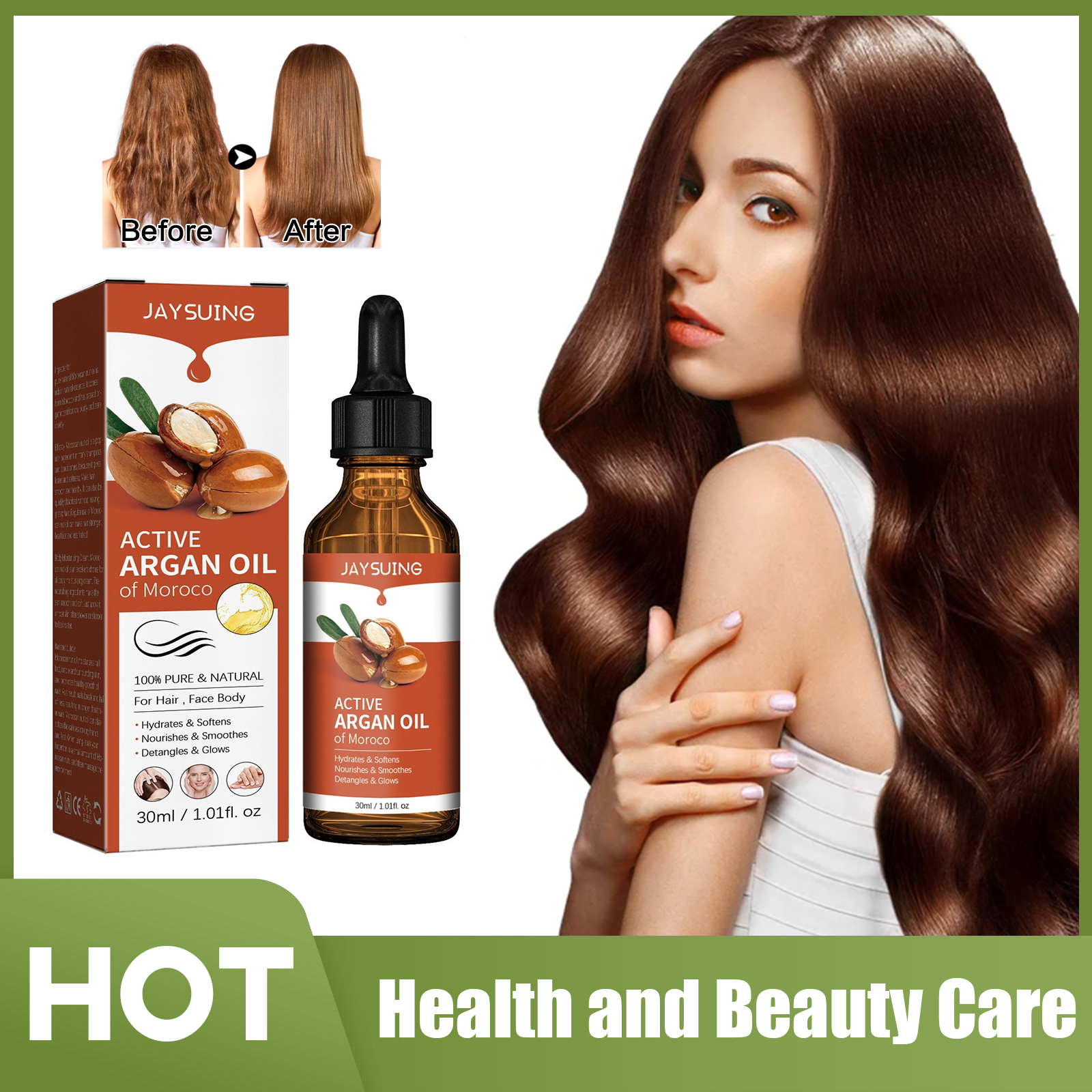 Hair Care Organic - Argan Oil for Hair Treatment Smoothing
