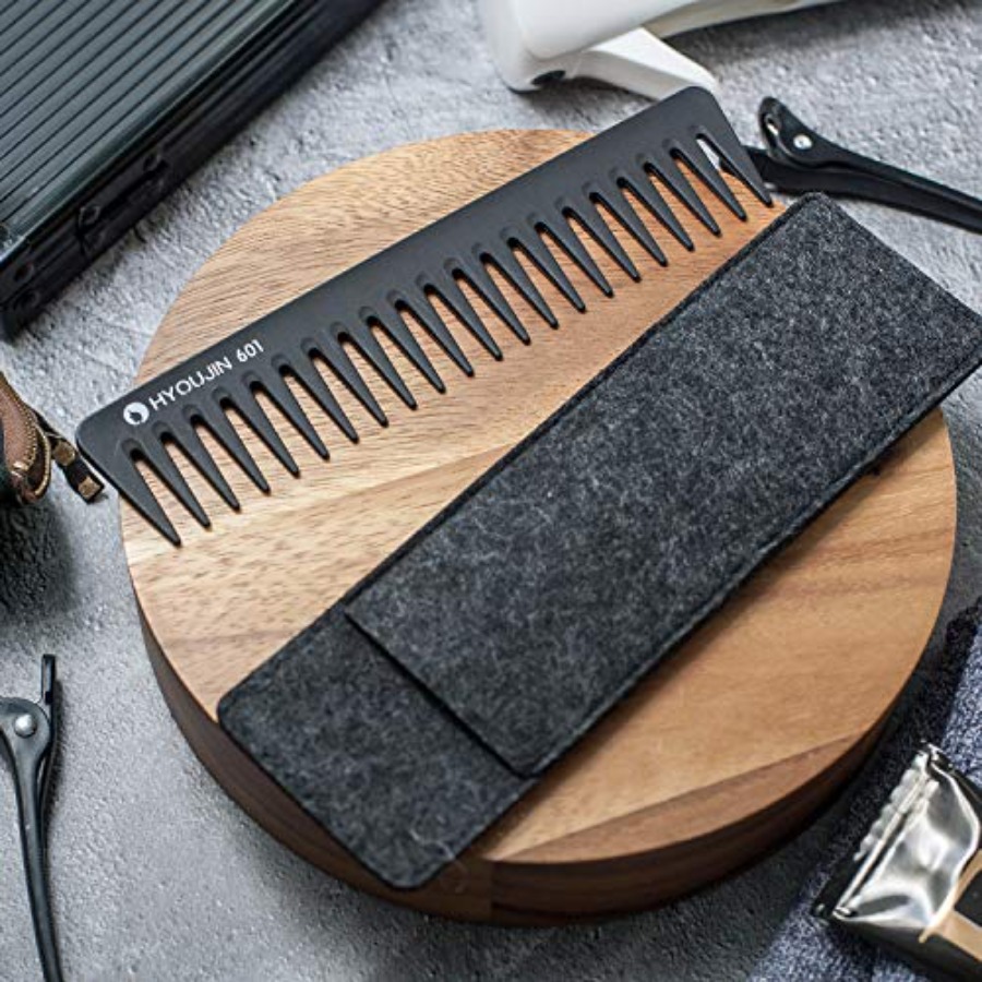 HYOUJIN 601 Black Carbon Wide  - đánh giá và giá Detangling Wide Comb