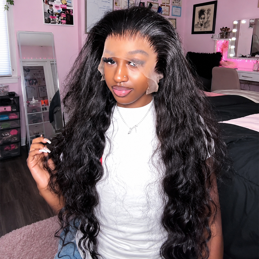 180-220% Density Natural Black - đánh giá và giá Lace Front Wig