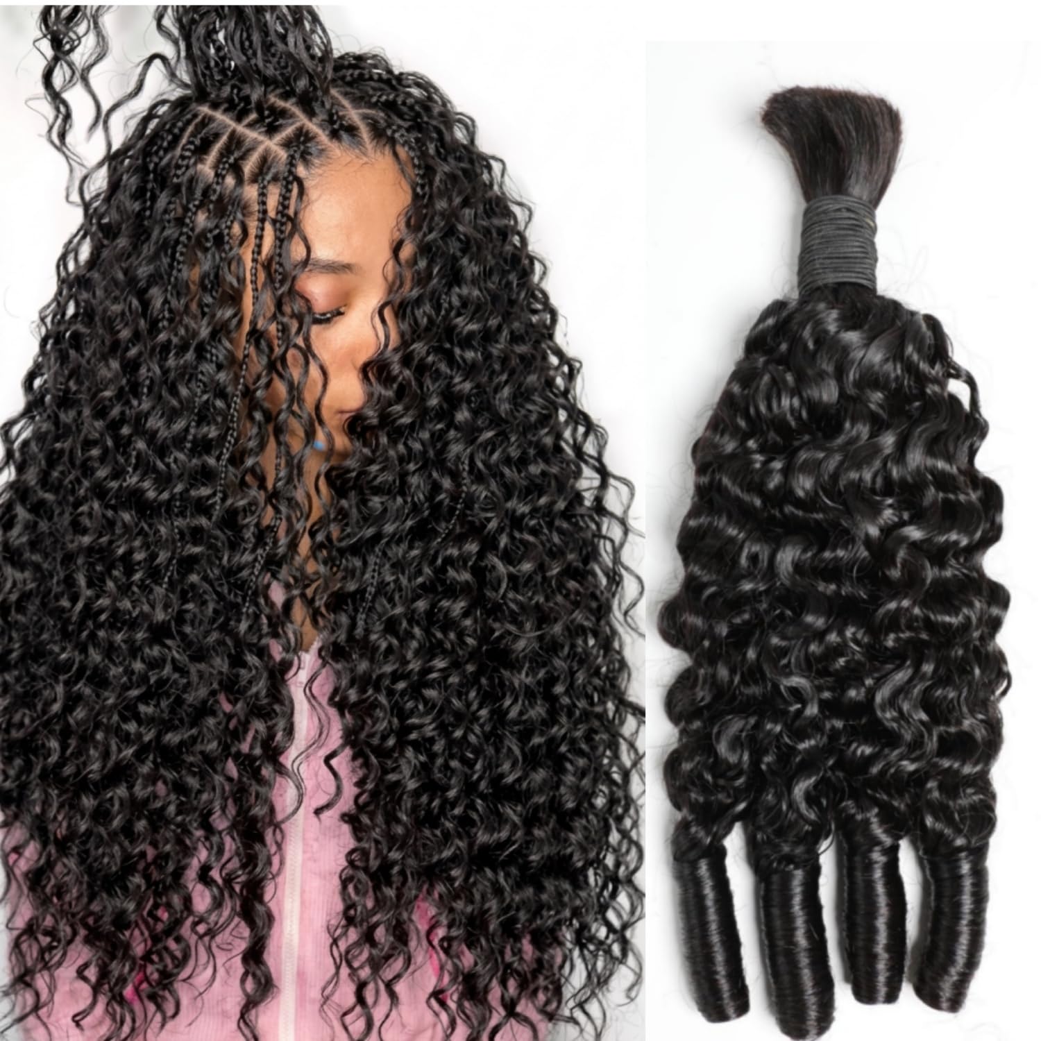Human Braiding Hair For Boho B - đánh giá và giá Hair Care Indian