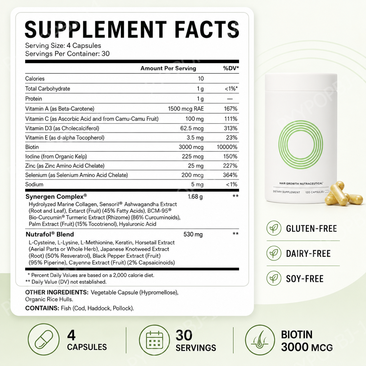 Herbal Hair Nutrition Capsules - đánh giá và giá Hair Care Capsule