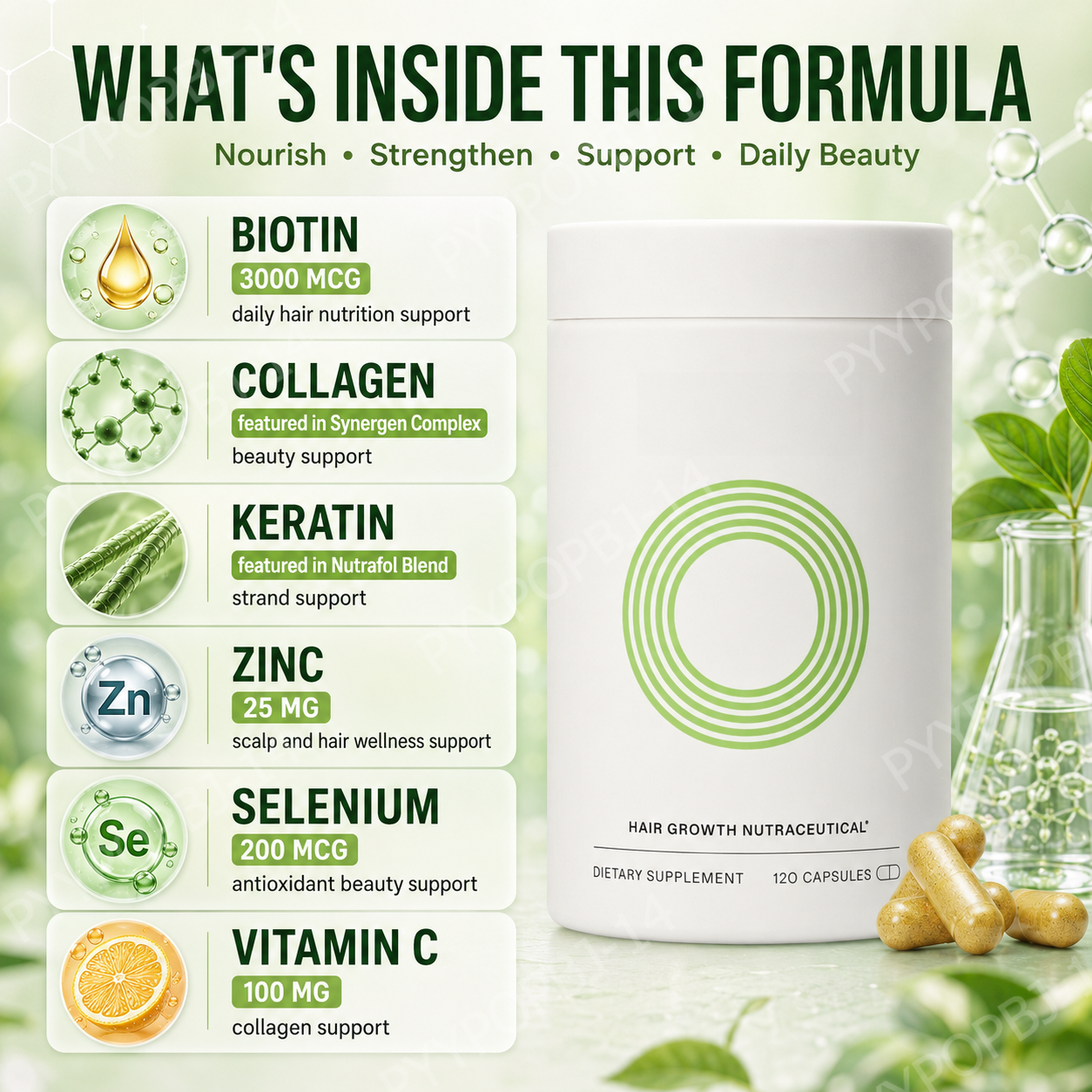 Herbal Hair Nutrition Capsules - đánh giá và giá Hair Care Capsule