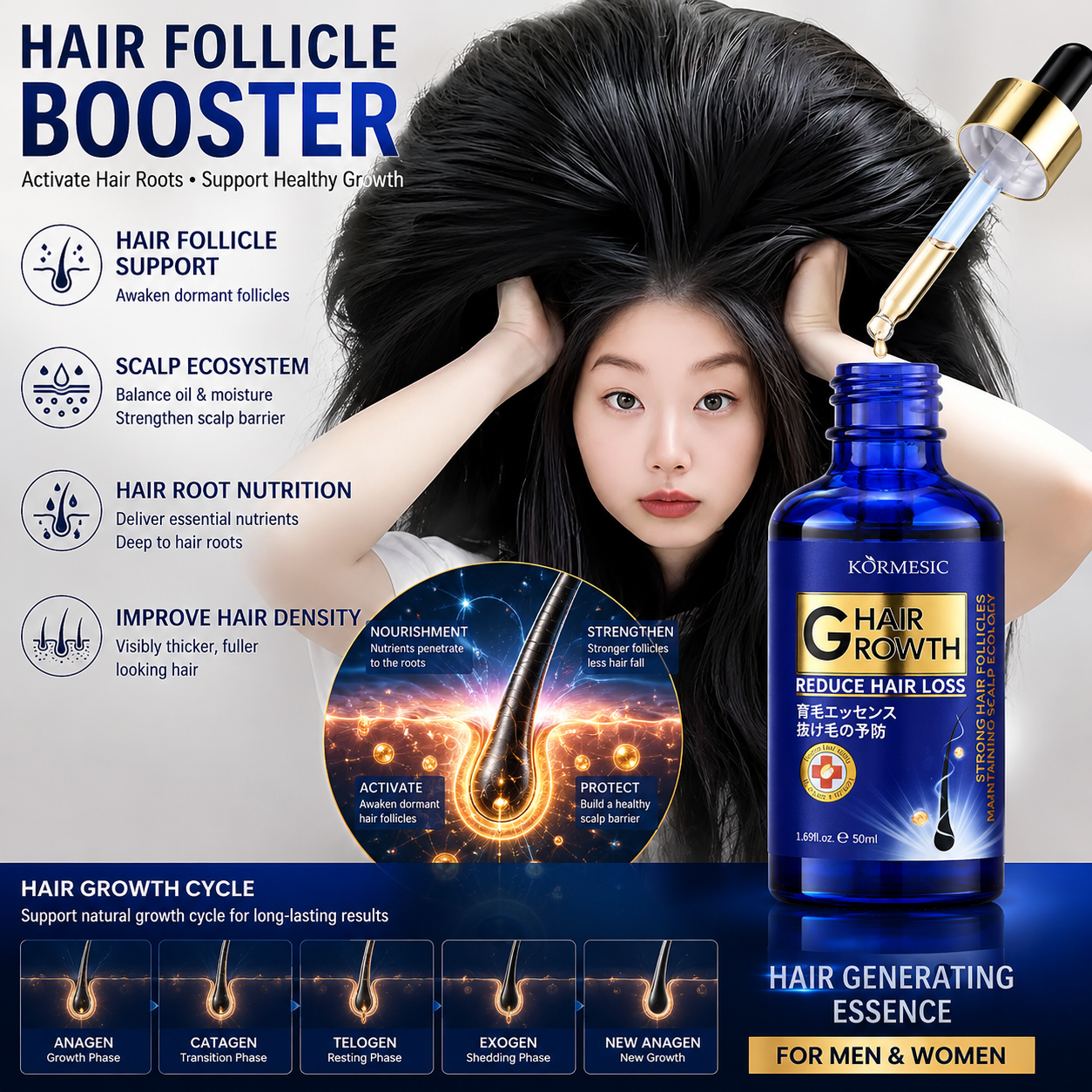 Hair Growth Serum Anti Hair Lo - đánh giá và giá Hair Care Essence Oil