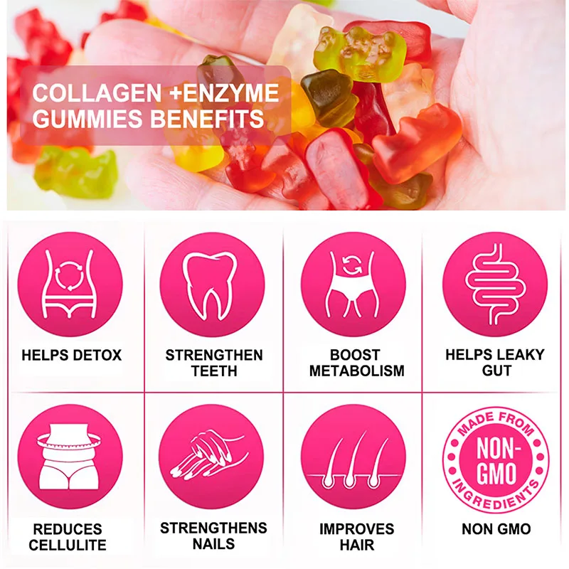 Collagen + Enzyme Gummies - wi - đánh giá và giá Hair Care Capsule