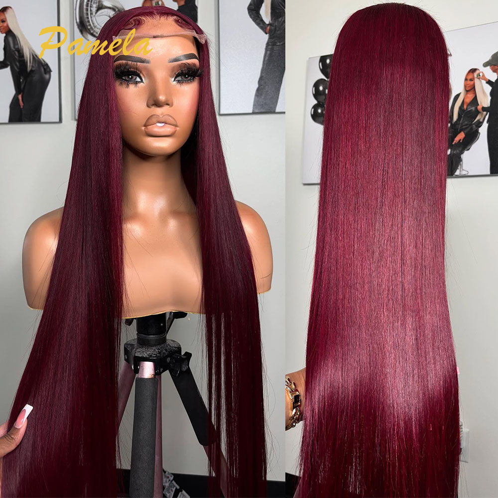 Super Double Drawn Burgundy Co - đánh giá và giá Lace Front Wig