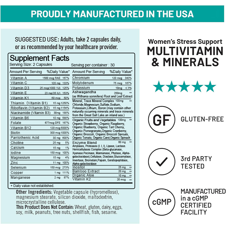 Organic Multivitamin for Women - đánh giá và giá Hair Care Capsule