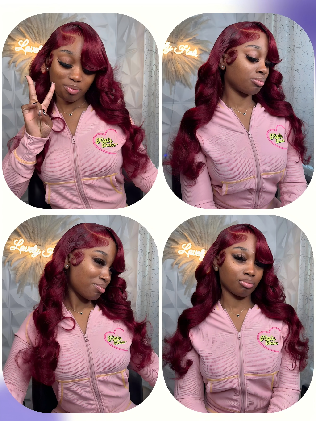 99j Burgundy Lace Front Human  - đánh giá và giá Lace Front Wig