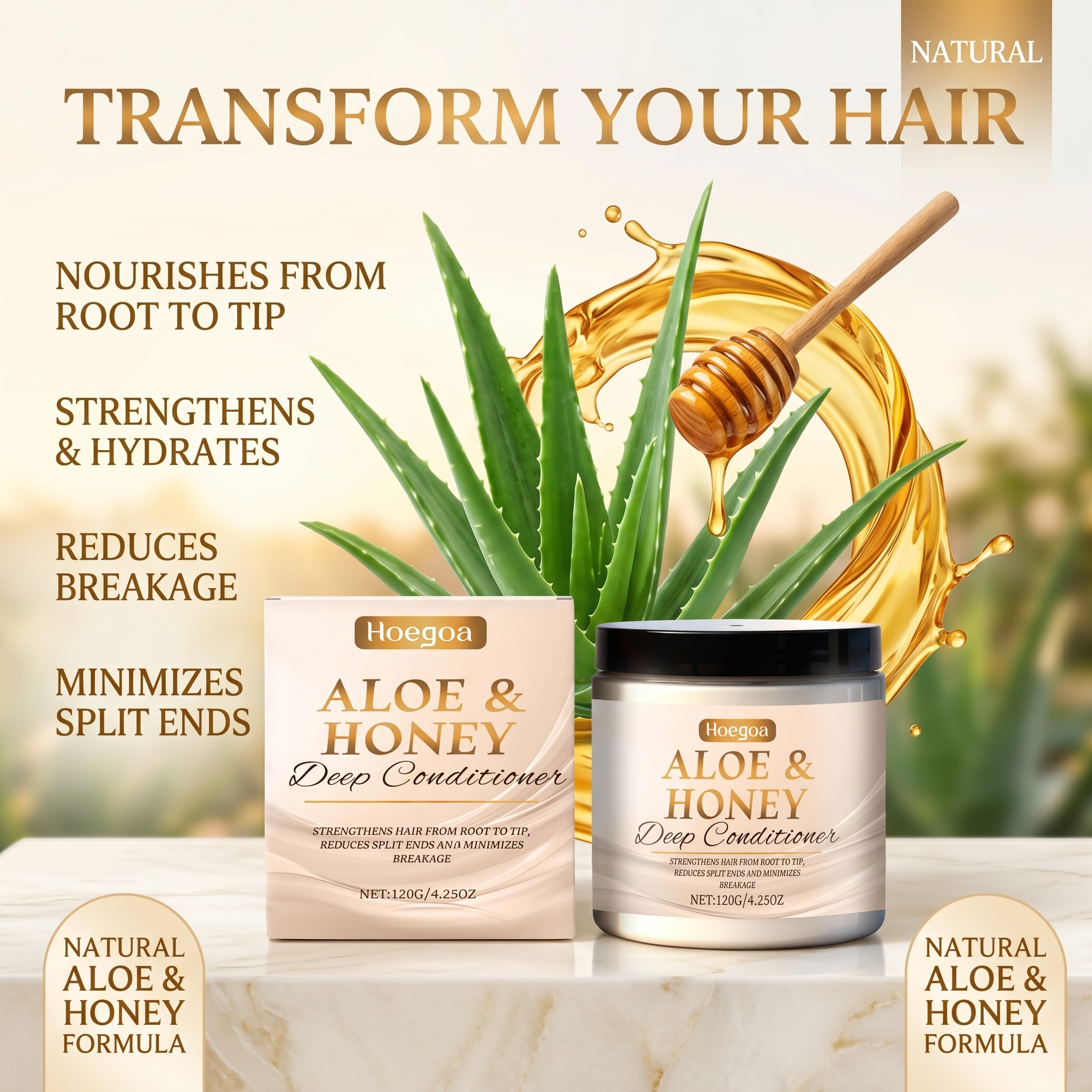 HOEGOA Aloe & Honey Deep Condi - đánh giá và giá Hair Care Honey