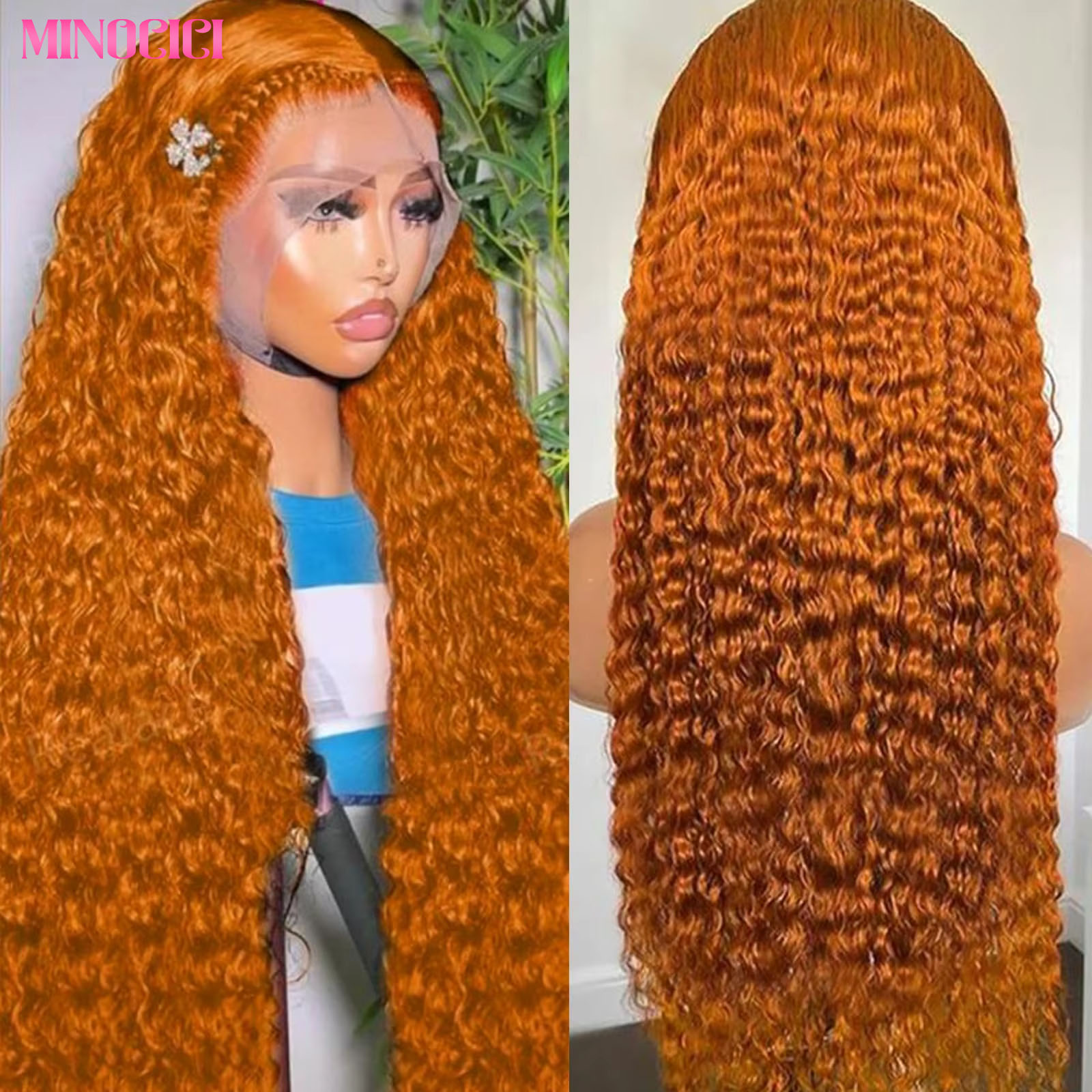 Ginger Deep Wave Lace Front Wi - đánh giá và giá Lace Front Wig