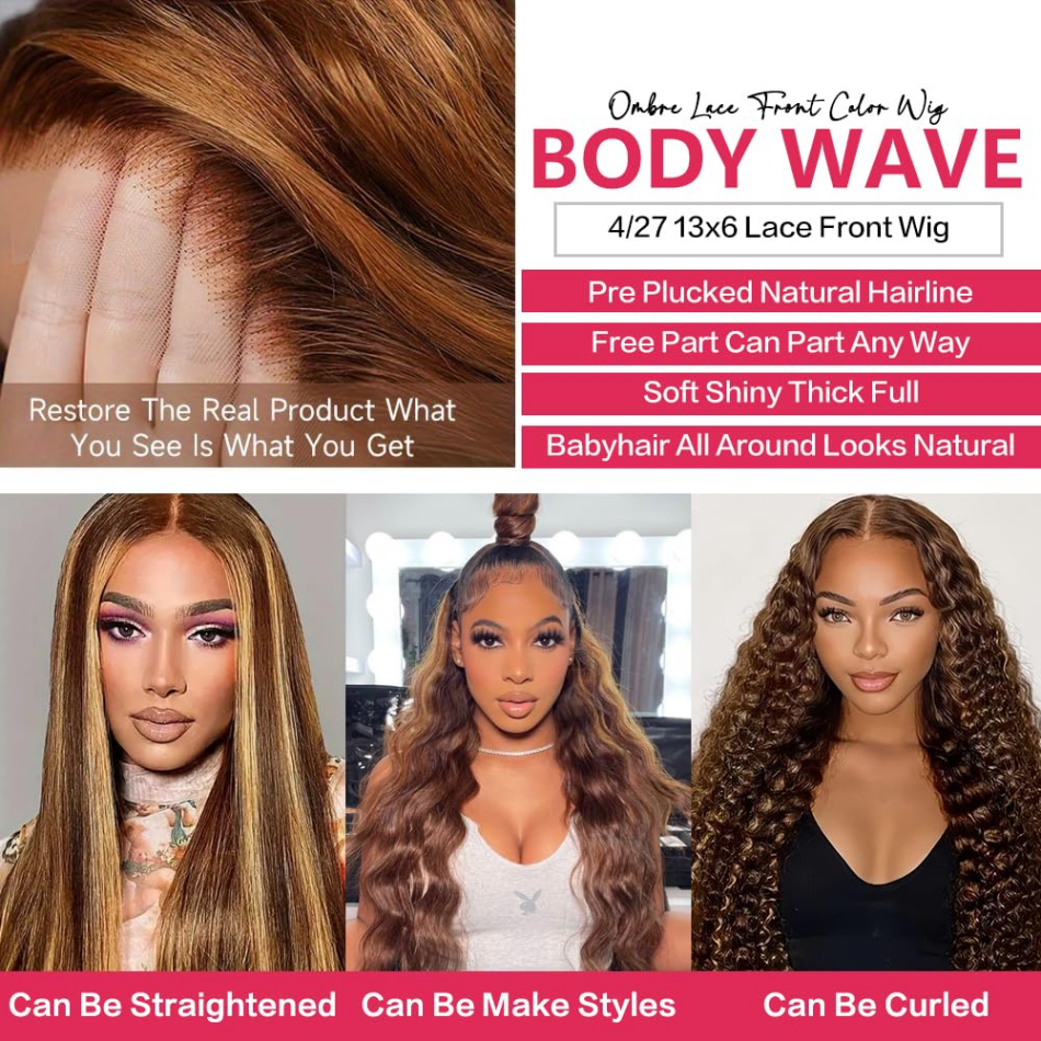 250 Density Highlight Wigs Hum - đánh giá và giá Lace Front Wig