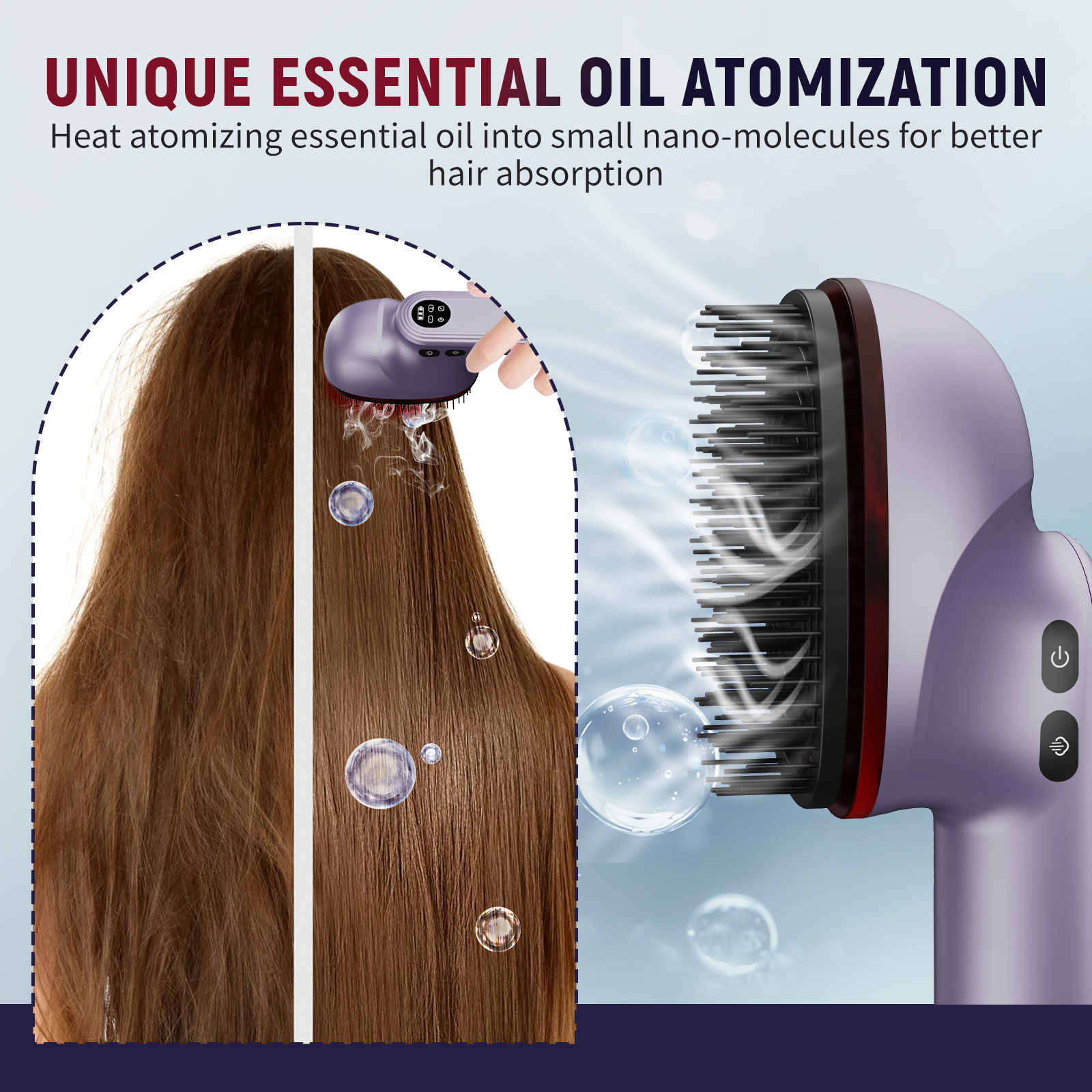 Head Massage Comb Red Light Ha - đánh giá và giá Hair Care Essential Oil Atomizing