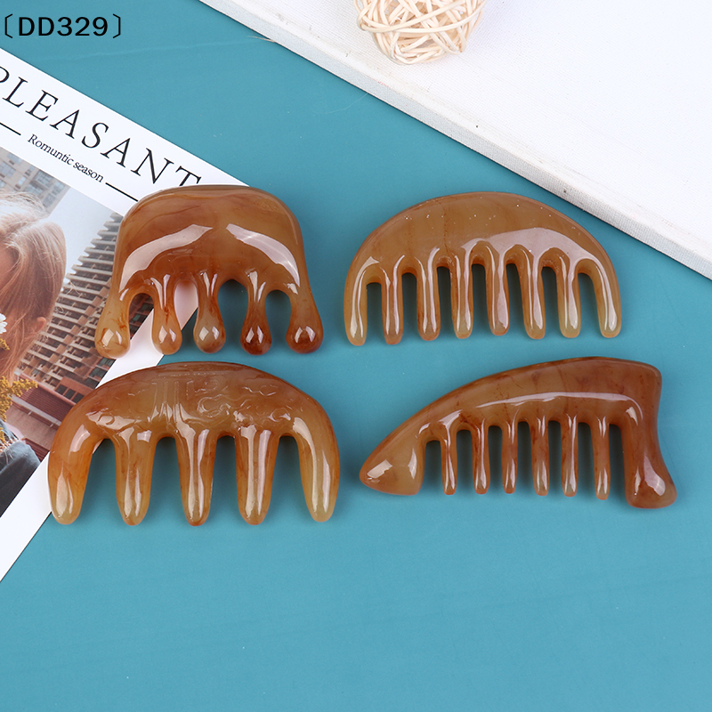 1×Natural Ox Horn Pocket Comb  - đánh giá và giá Hair Care Natural