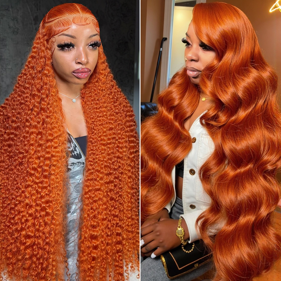 13x6 Ginger Orange Deep Wave L - đánh giá và giá Lace Front Wig