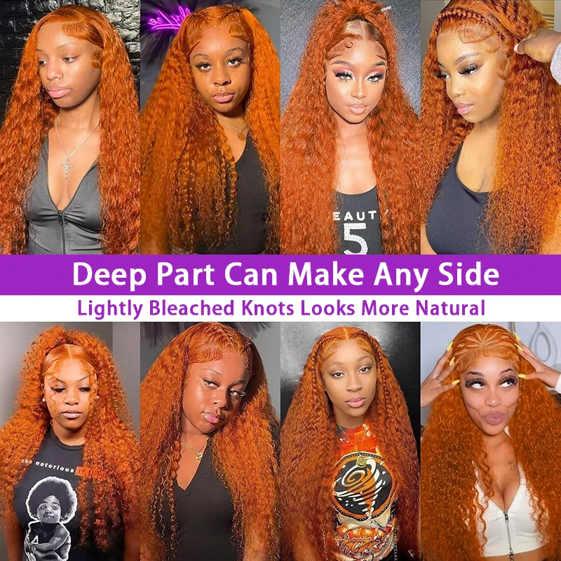 13x6 Ginger Orange Deep Wave L - đánh giá và giá Lace Front Wig