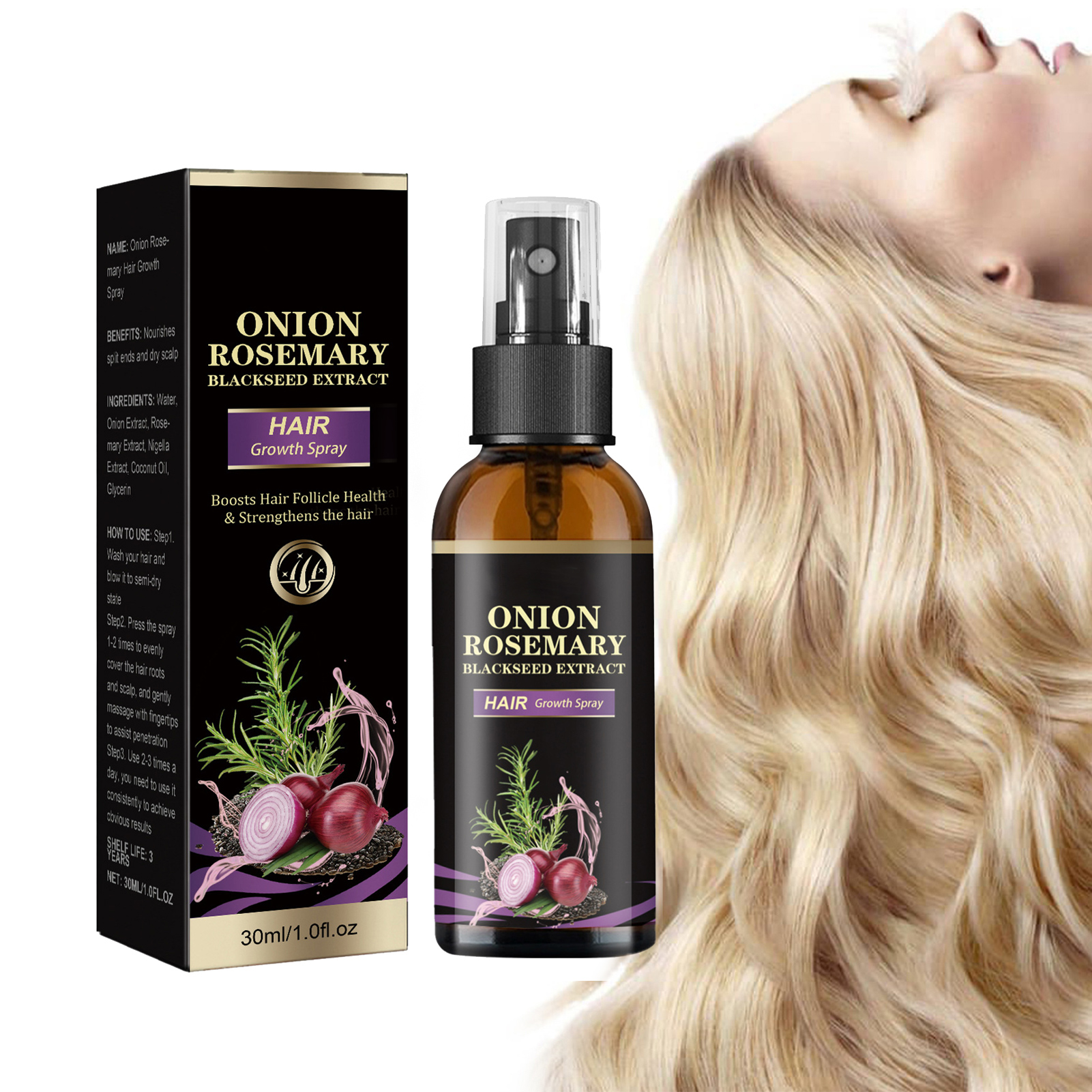 30ml Hair Growth Spray Onion R - đánh giá và giá Hair Care Organic