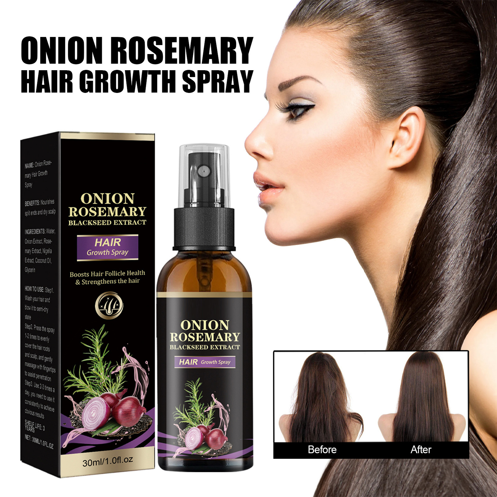 30ml Hair Growth Spray Onion R - đánh giá và giá Hair Care Organic