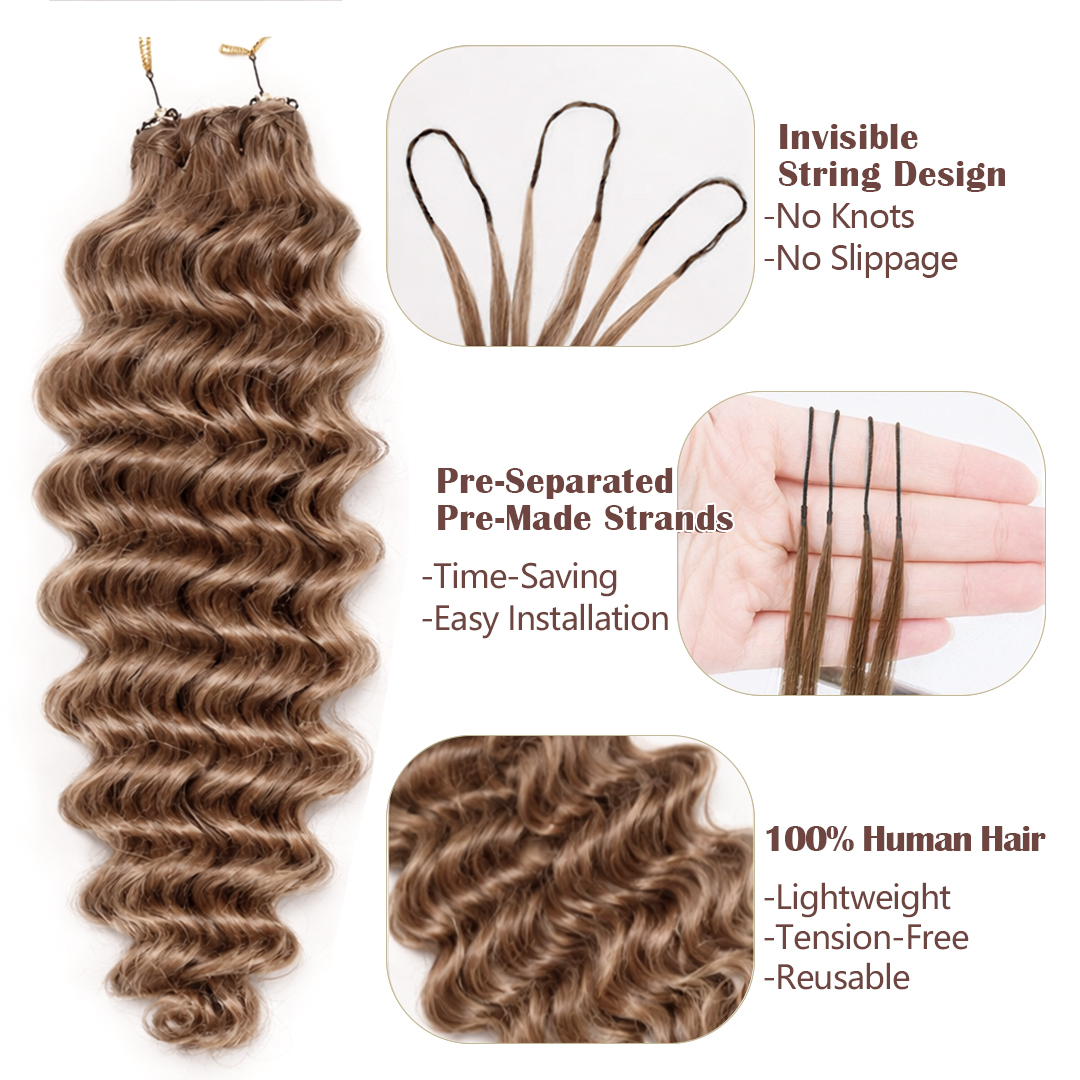 Honey Brown Deep Wave Crochet  - đánh giá và giá Hair Care Honey