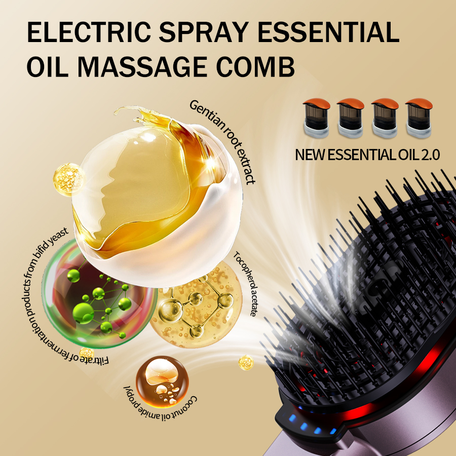 4-in-1 Massage Comb Essential  - đánh giá và giá Hair Care Essence Oil