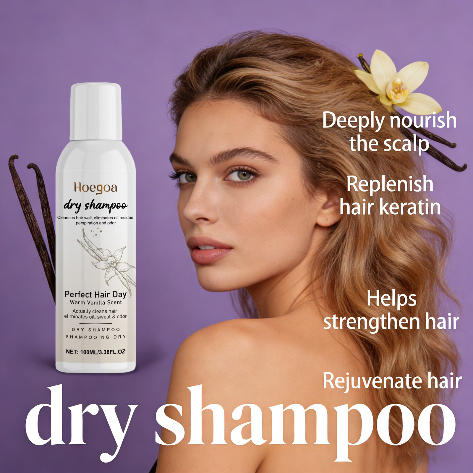 Vanilla Dry Hair Spray Oil-Con - đánh giá và giá Hair Care Natural