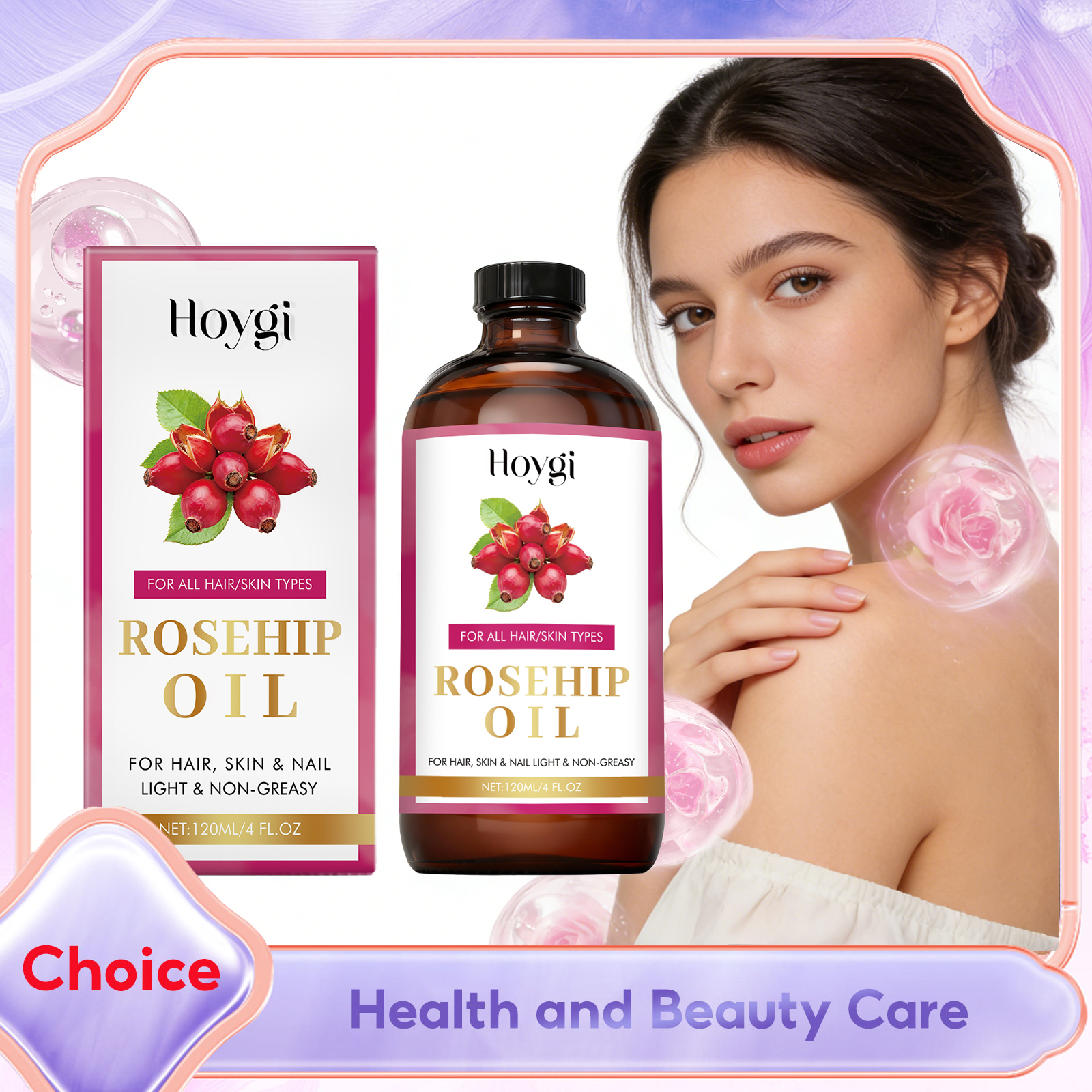 Natural Rosehip Seed Essential - đánh giá và giá Hair Care Essence Oil
