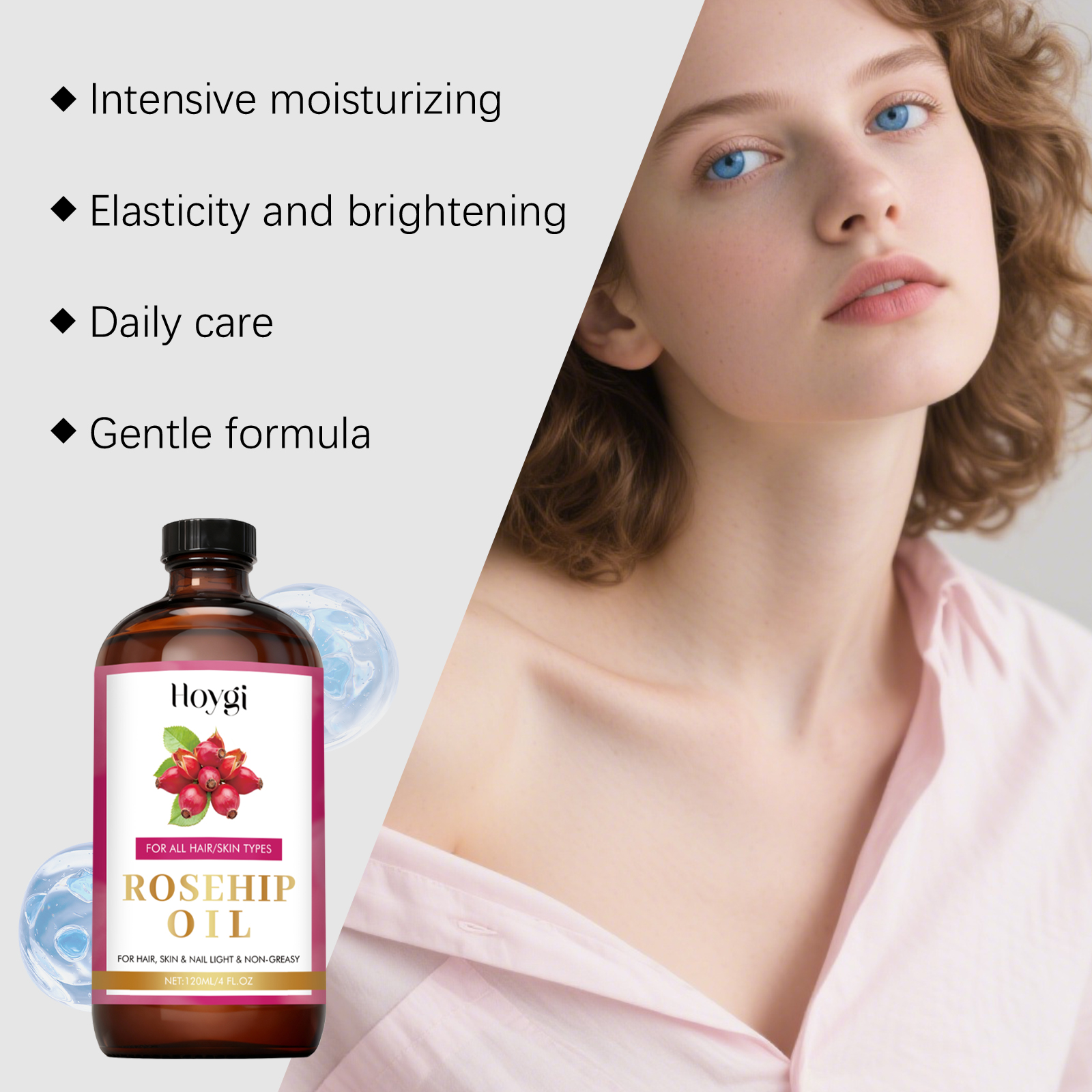 Natural Rosehip Seed Essential - đánh giá và giá Hair Care Essence Oil