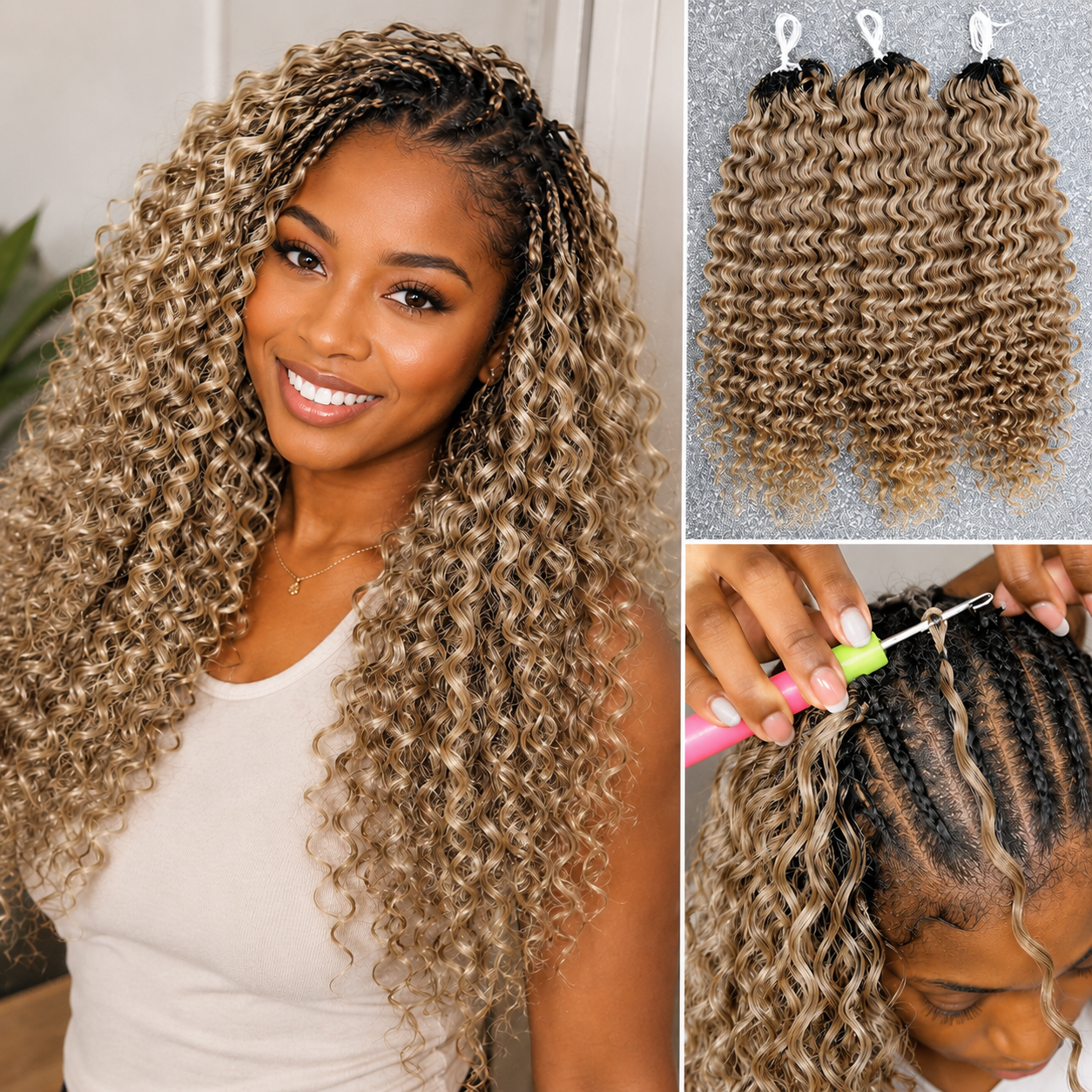 Luxury Honey Blonde Deep Wave  - đánh giá và giá Hair Care Honey